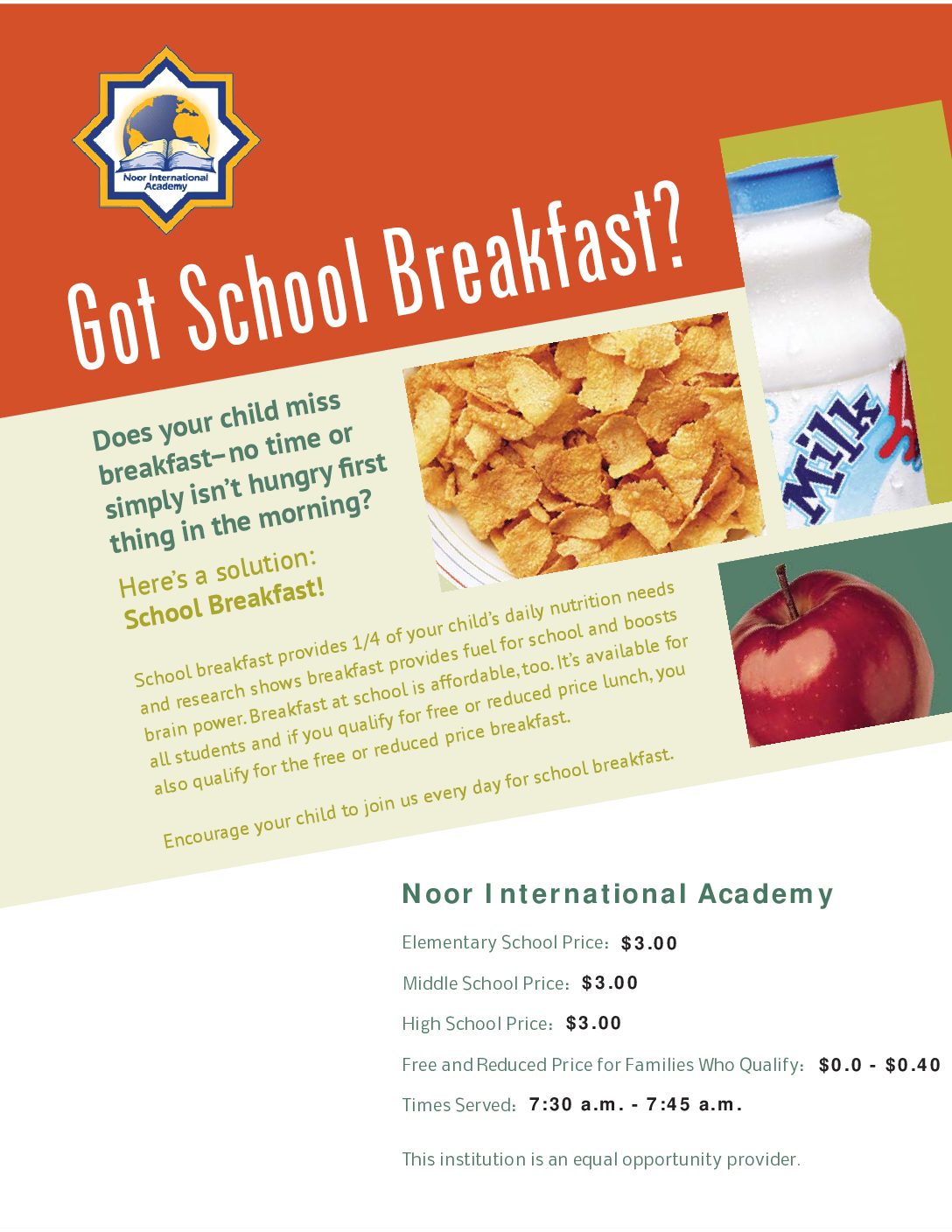 school breakfast flyer 2015